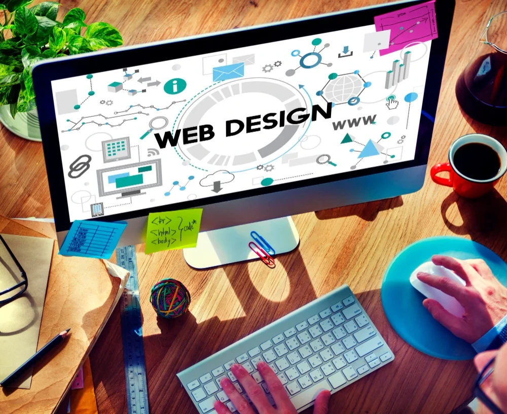 Custom web design workspace